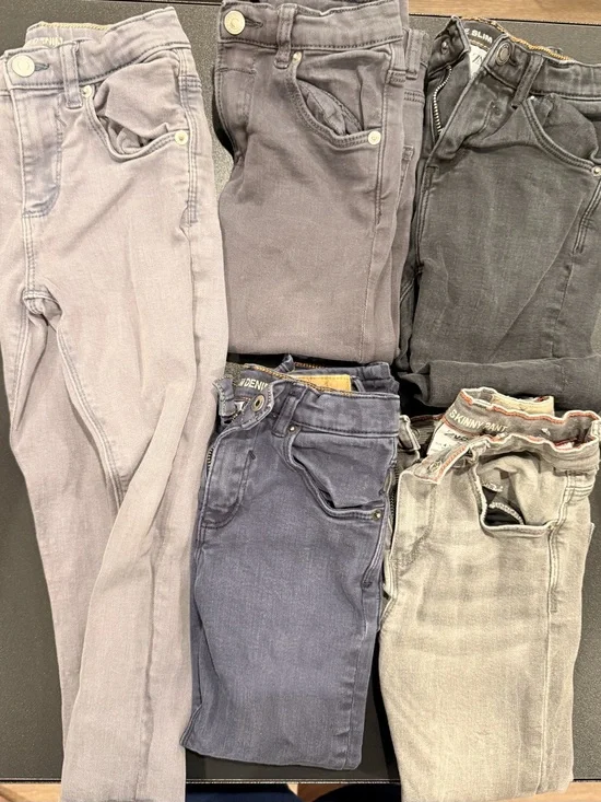 Zara boys Skinny Jeans Multi-Color Pack - Black, Navy, Light Gray size 4-5