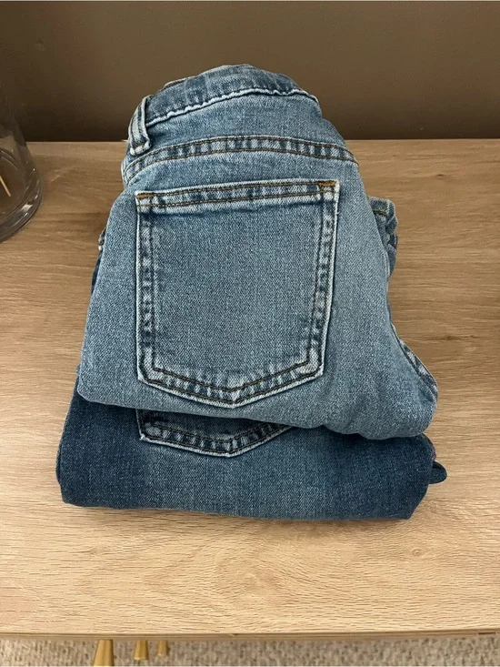 Wrangler Light and Dark Blue Kids Denim Jeans Stack