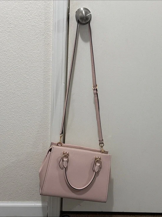 Michael Kors Blush Pink Structured Satchel with Convertible Strap