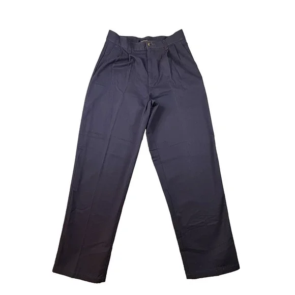VTG 90s Dockers Boys 14 (28.5x28.5) Navy Pleated Chino Pants SEE DESC