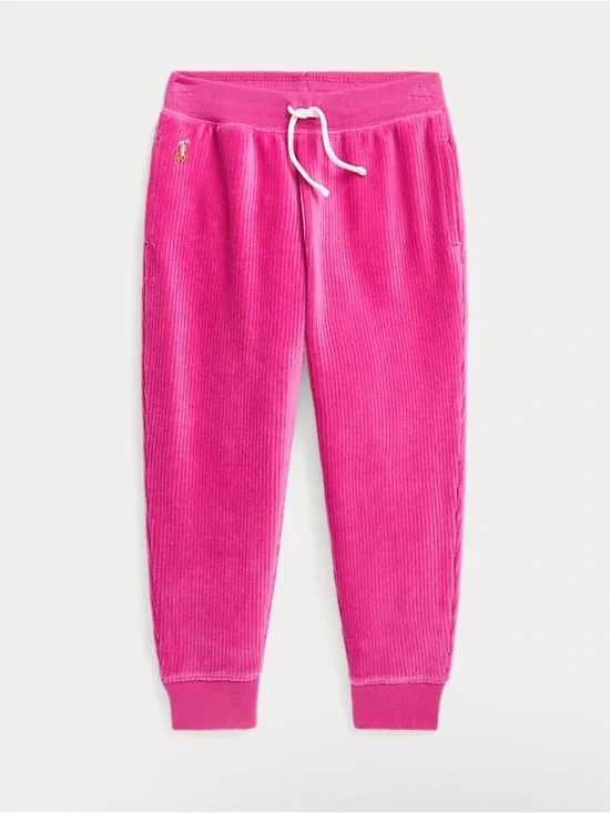 POLO Ralph Lauren girls pink corduroy joggers Size 6 preppy