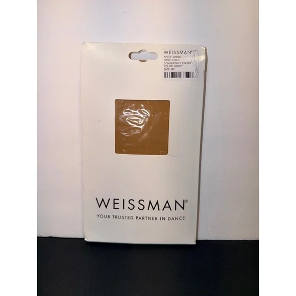Weissman W900C Honey Convertible Dance Tights Child Medium MC Microfiber New
