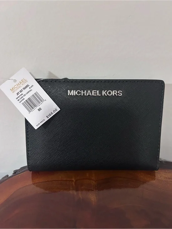 NWT Michael Kors Black Saffiano Leather Wallet