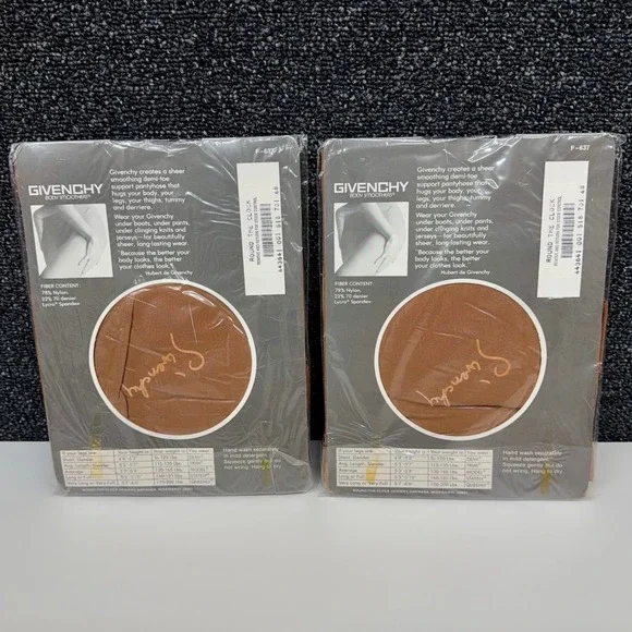 Lot of 2 Givenchy Body Smoothers Pantyhose‎ Stately Le Paris Tango Style 518 NIP