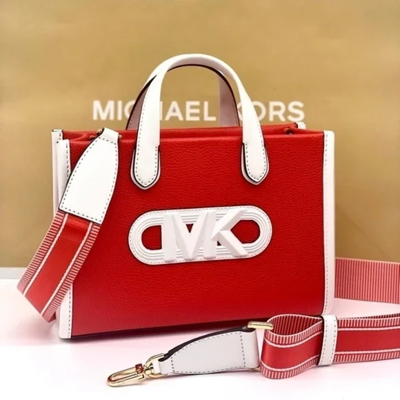 Michael Kors Gigi Small Embossed Pebbled Leather Messenger Bag