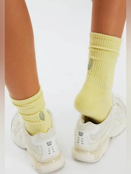 FP Movement Bringing Buti Back Tube Socks Yellow Grey