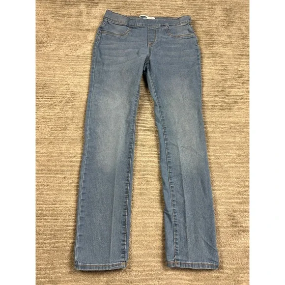 Old Navy Jeans Girls XL 14 Blue Skinny Built-In Tough Light Wash Stretch Pull-On