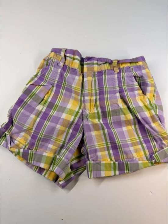 Gymboree Girls Size 8 Daffodil Garden Plaid Shorts Easter 2013