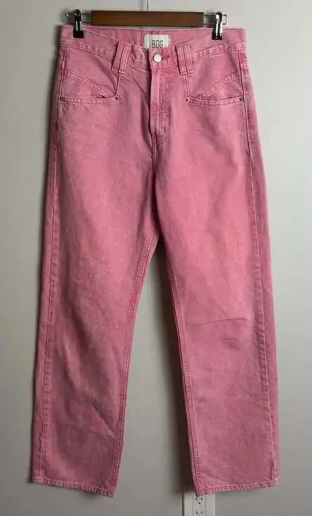 BDG Urban Outfitters Pink Acid Wash Denim Jeans Size 29 100% Cotton Women’s