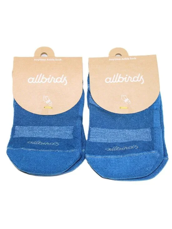 2-Pack Allbirds Anytime Ankle Sock Basin Blue Small US 5-7