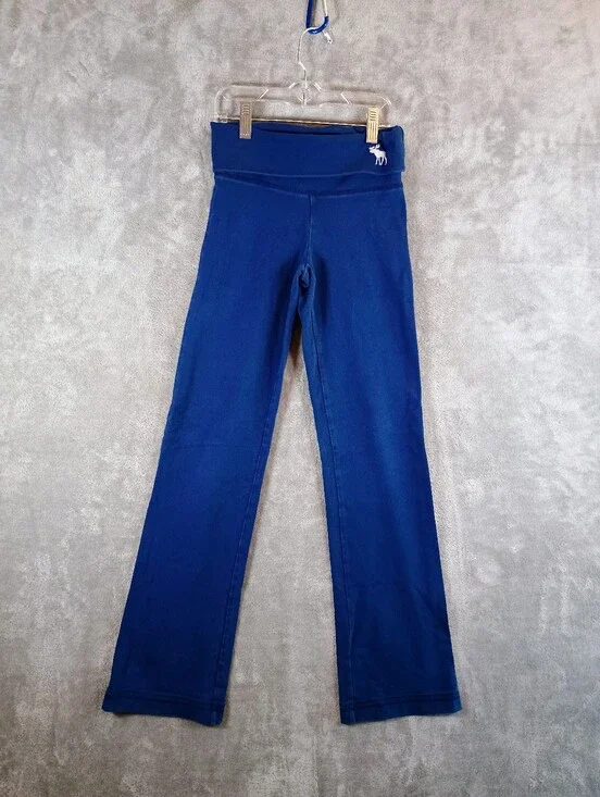 Abercrombie & Fitch Y2K Girls Dark Blue Yoga Pants Small #Preppy #Y2K #Vintage