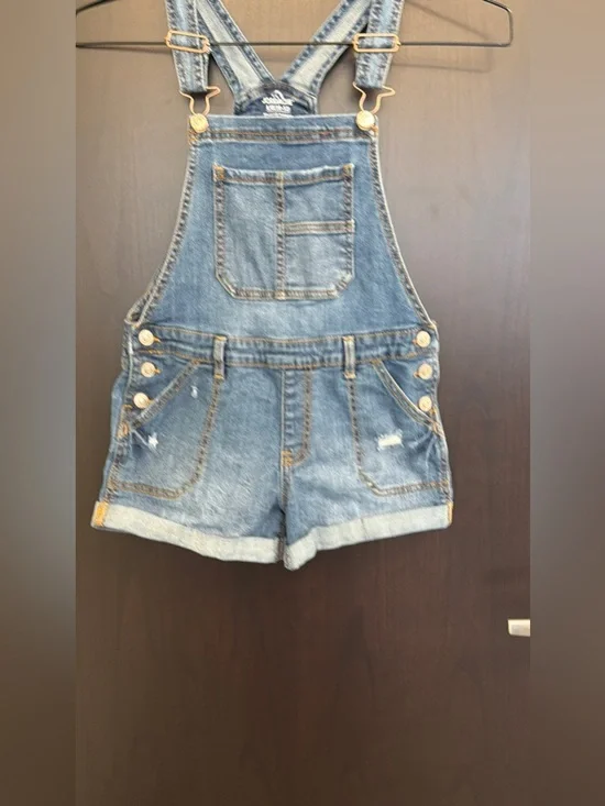 Jordache Light Blue Denim Overalls Vintage Large 10/12