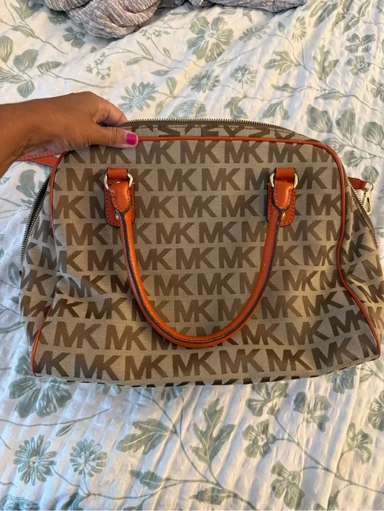 Michael Kors Brown and orange satchel