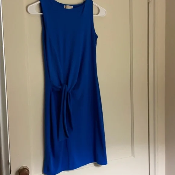 Michael Kors blue dress with tie in front