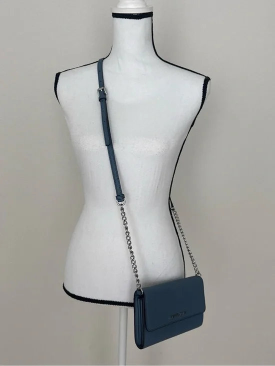 Michael Kors Blue Leather Crossbody Bag