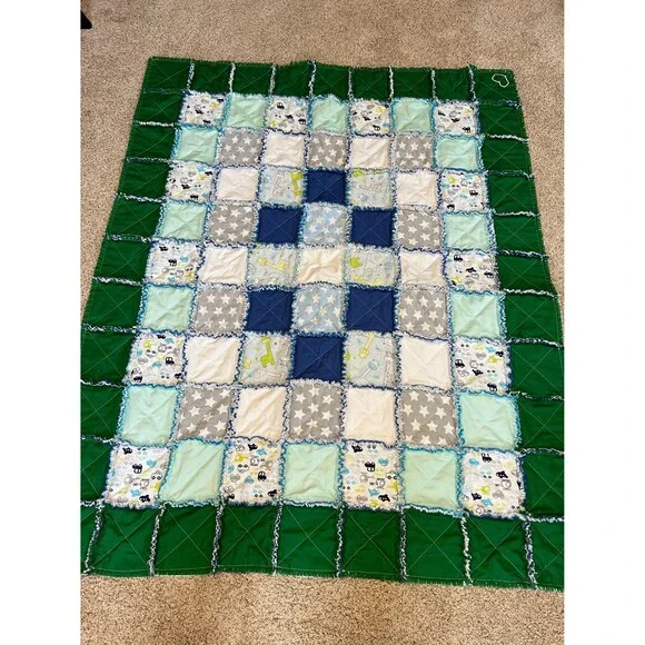 Cotton and Flannel Toddler Rag Quilt