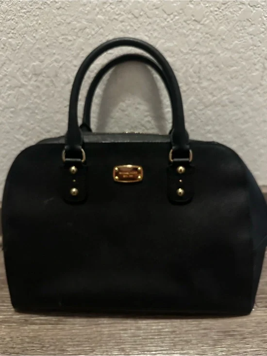 Michael Kors Classic Black Women's Satchel with Gold Hardware
