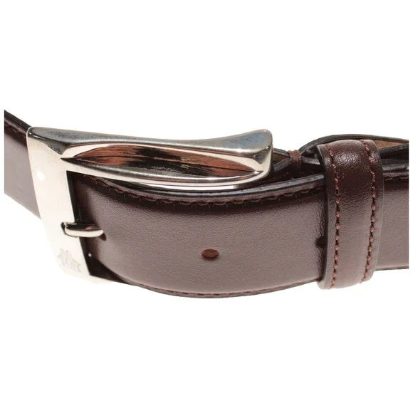 Di Bianco NWT Cut to Size Dress Belt In Solid Brown Leather One Size