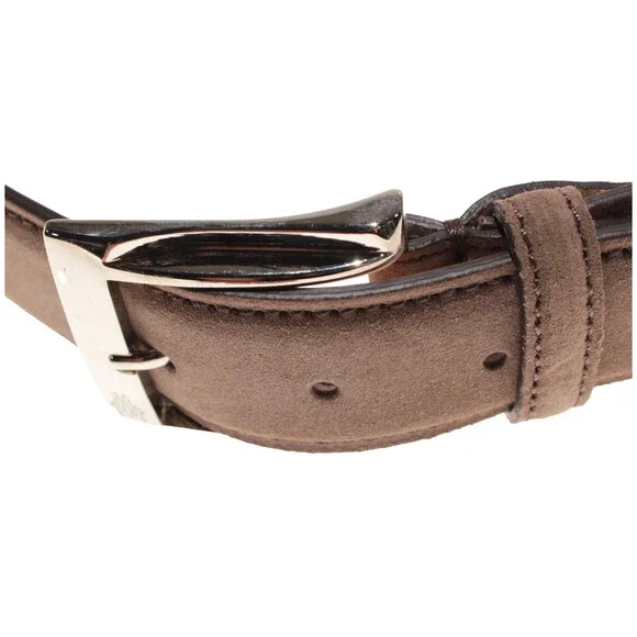 Di Bianco NWT Cut to Size Dress Belt In Solid Brown Suede Leather One Size