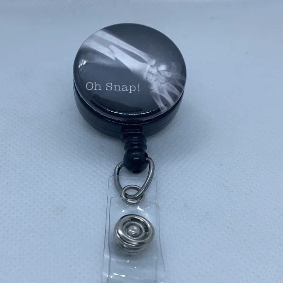Retractable Badge Holder With Clip Oh Snap Radiology X-Ray‎