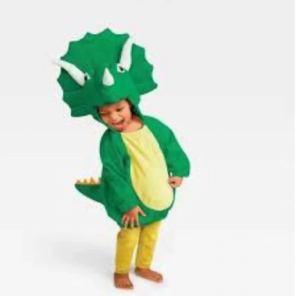 Target Baby Triceratops Dino Warm Infant Halloween Costume 12-18MO Hood Tail