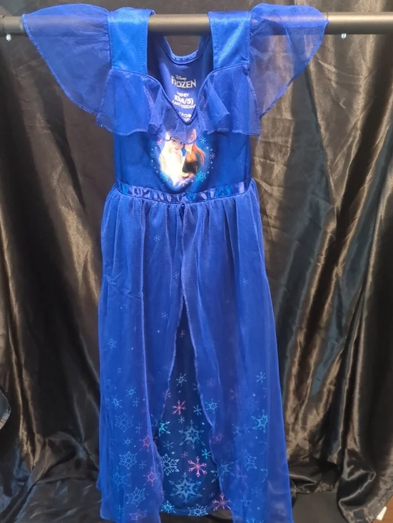 Disney Blue Elsa-Themed Girls' Costume Dress Size Extra Small 4/5