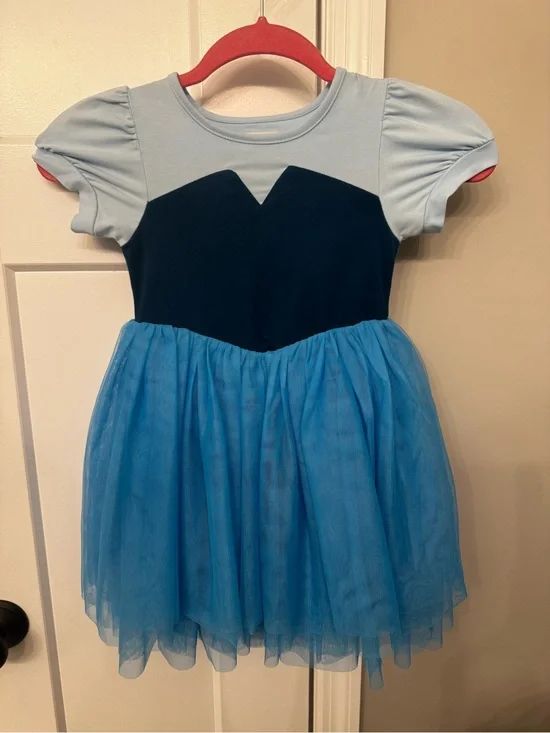 Taylor Joelle Cinderella Girls Light Blue & Navy Princess Tulle Costume Dress