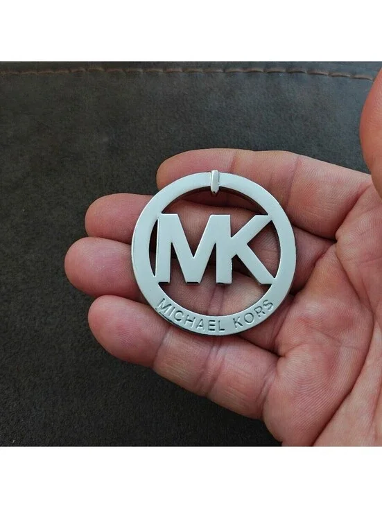 Michael Kors MK Logo Silver Tone Charm