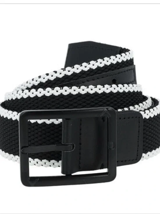 Callaway Golf Striped Stretch Belt Black White Size S/M