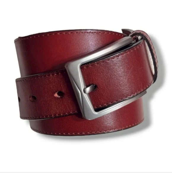 WOLFANT Brown Leather Belt Size 32”-34”