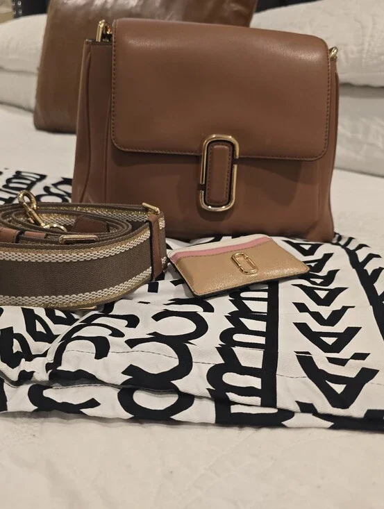 Marc-jacob. Original Not Copy. Crossbody Bag with Detachable Strap - Brown