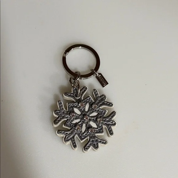 Coach Silver Snowflake Keychain Charm