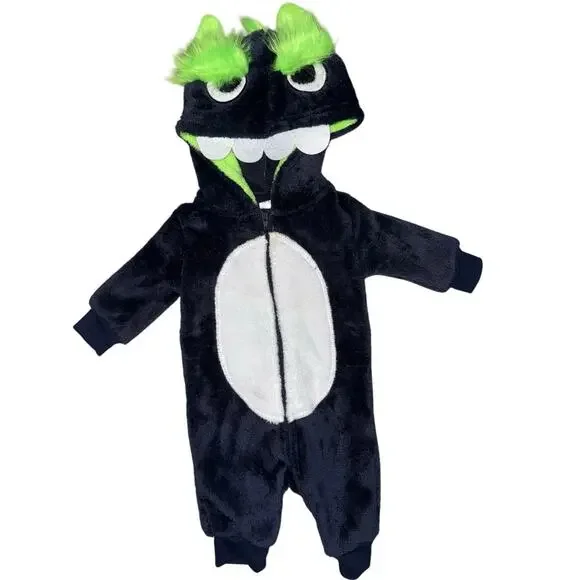 Costume Outfit Baby Animal Hooded Rompers Jumpsuit Dinosaur monster dragon 0-3