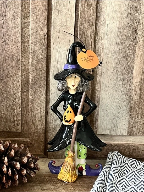 Blue Sky Clayworks Halloween Tall Witch Figurine Heather Goldminc NWT HTF