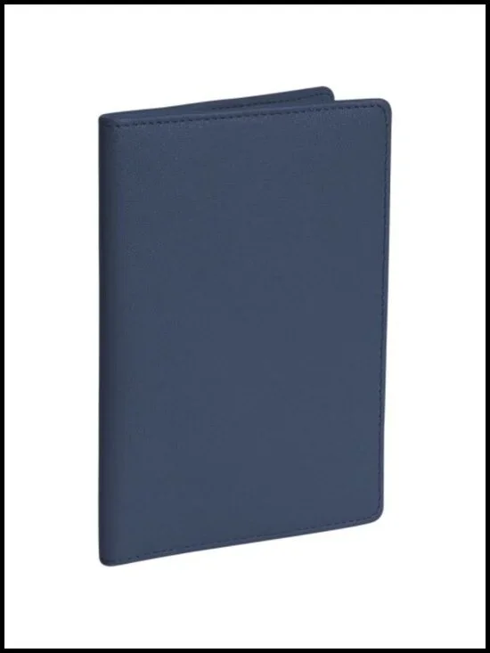 Genuine Leather RFID Blocking Passport Holder Travel Document Organizer