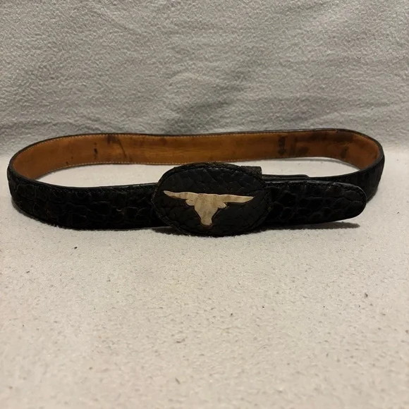 Ri-Ram Men’s Black Leather Belt Made in Mexico size 36