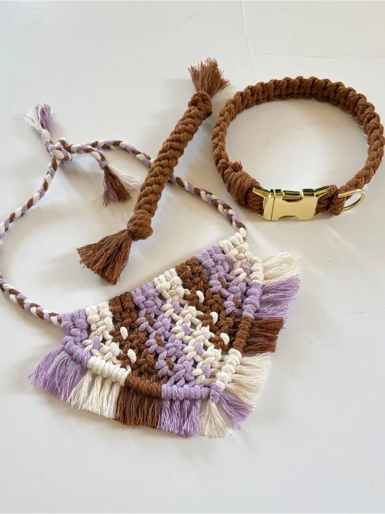 Bandana set - Brown Collar, Bandana, Toy