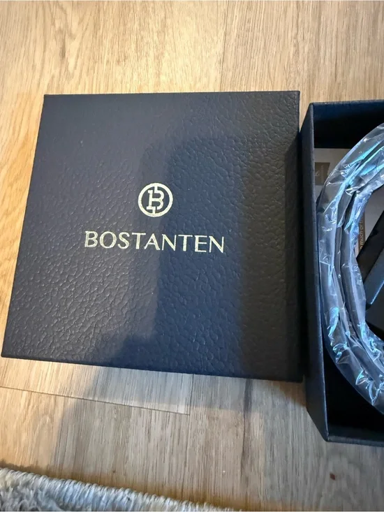 Men's Black Leather Dress Belt