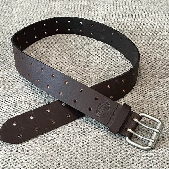 Dickies Double Prong Brown Leather‎ Belt 30
