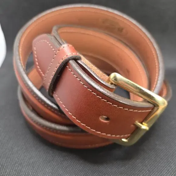 Buffalo Billfold Co Shrunken Bison Leather Belt Sz 48 x 1.25
