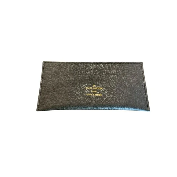 Louis Vuitton Black Felicie Card Holder Insert Wallet Leather Canvas