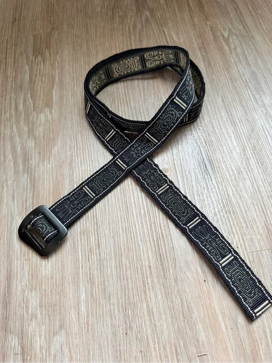 Bison Designs Liberty USA Nylon Web Belt Black Gray Adjustable Outdoor Hiking L