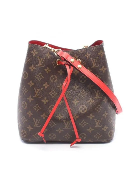 Louis Vuitton Shoulder Bag Neo Noe Coquelicot Canvas Leather