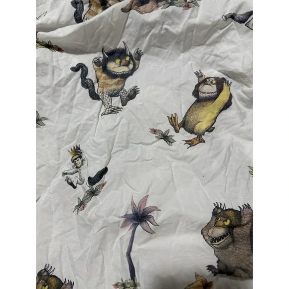 pottery barn kids twin fitted sheet where the wild things are Organic Cotton
