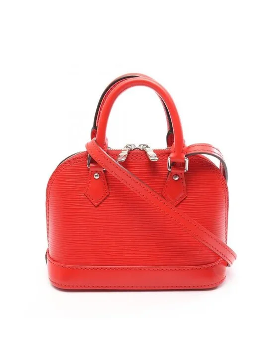 Louis Vuitton Shoulder Bag Nano Alma Epi Coquelicot 2-Way Leather