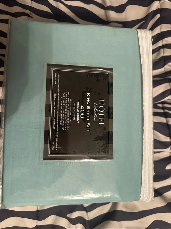 Hotel Collection King Sheet Set in Light Teal