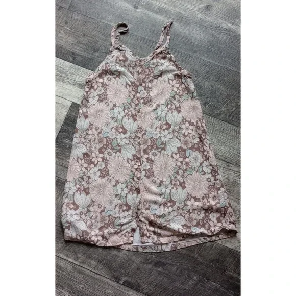 Jessica Simpson Girls XL (12) Brown /Floral Sleeveless Sundress