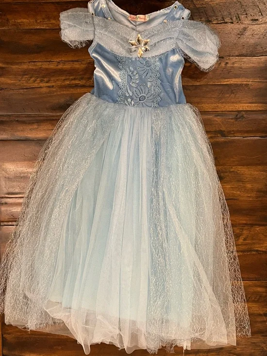 Princess, Blue Lace & Tulle Girls' Princess Party Dress