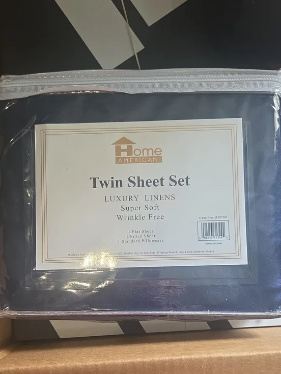 Twin Sheet Set - Navy Blue