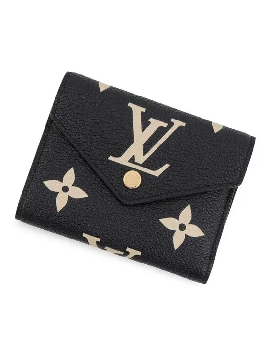 Louis Vuitton Trifold Wallet Monogram Empreinte Portefeuille Victorine Black